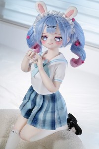 MW Girl 魔物姫 85cm #5-1小兎奈奈ちゃん アニメドール 宣材写真と同じ衣装&ウィッグも付属 掲載画像はソフトビニール製頭部+シリコン製ボディ