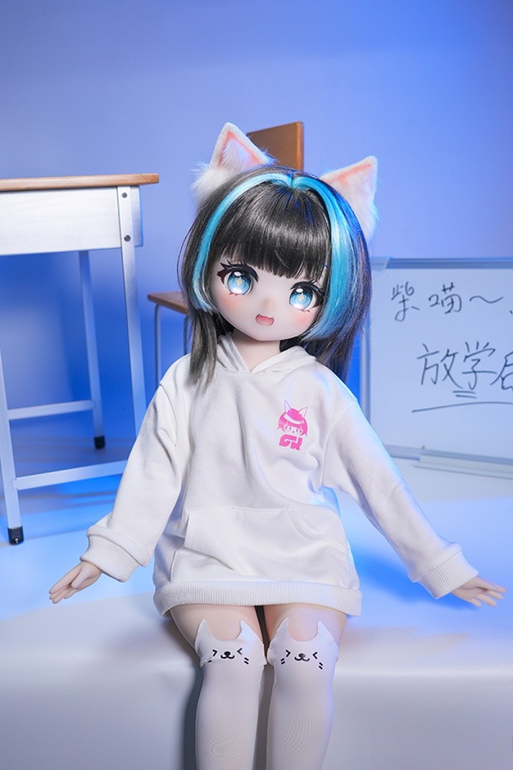 MW Girl 魔物姫 70cm #12呆呆喵 アニメドール 宣材写真と同じ衣装&ウィッグも付属 掲載画像はソフトビニール製頭部+シリコン製ボディ