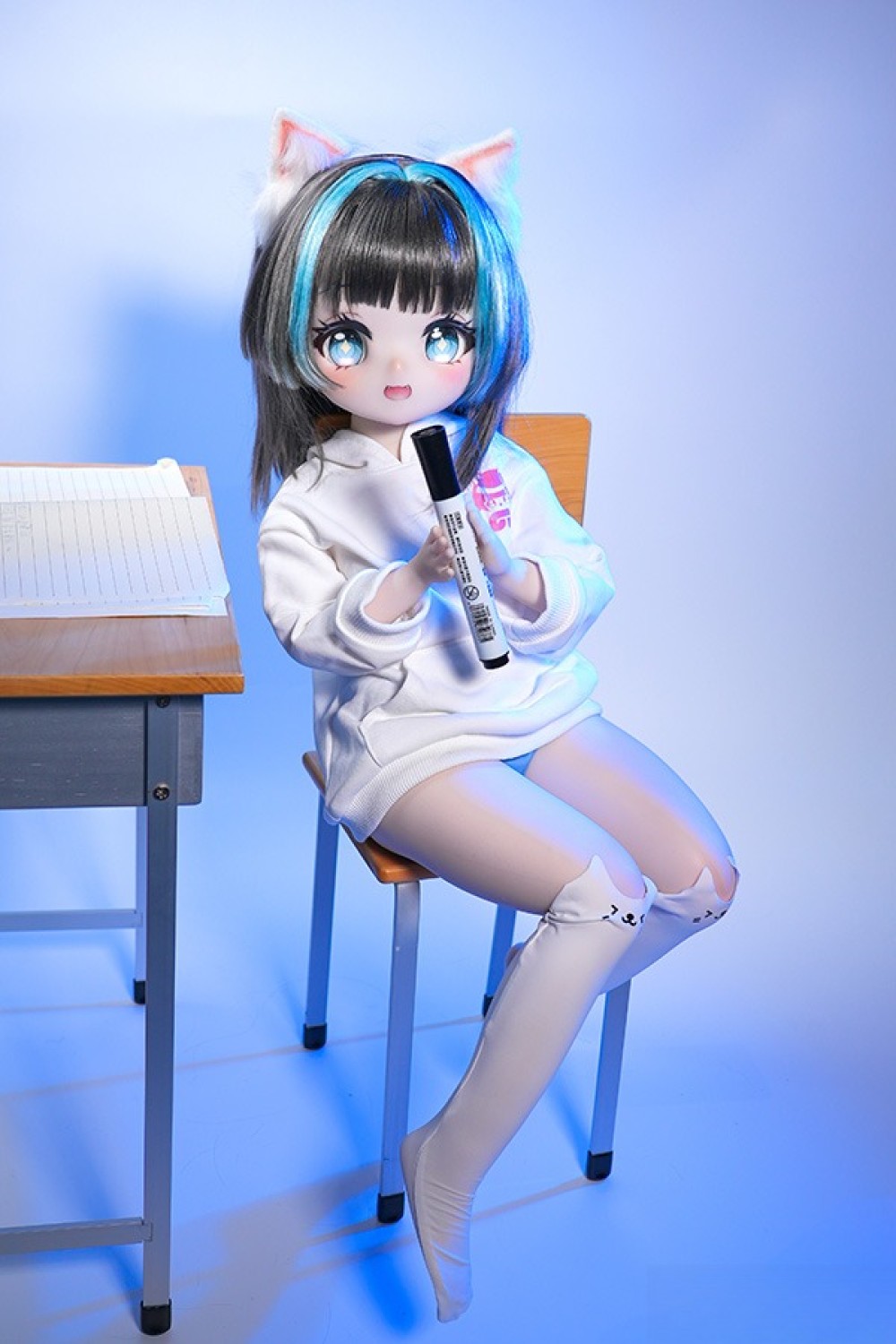 MW Girl 魔物姫 70cm #12呆呆喵 アニメドール 宣材写真と同じ衣装&ウィッグも付属 掲載画像はソフトビニール製頭部+シリコン製ボディ