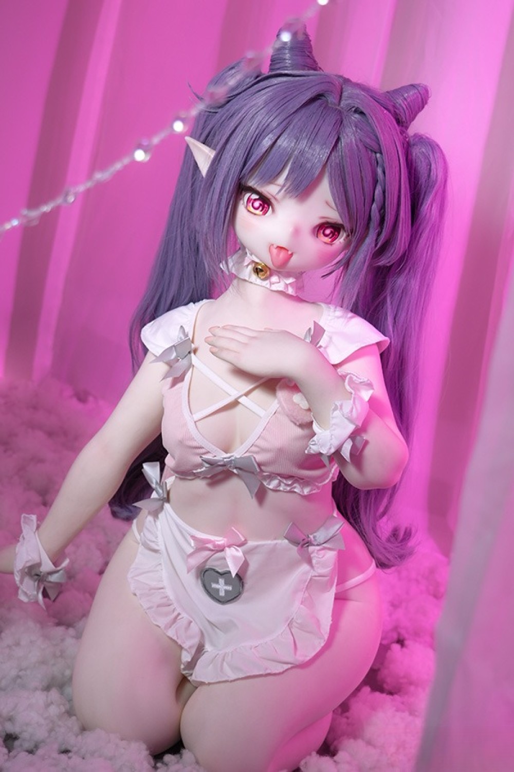 MW Girl 魔物姫 138cm Aカップ #015可晴（Keqing）アニメドール 宣材写真と同じ衣装&ウィッグも付属 掲載画像はフルシリコン製ラブドール