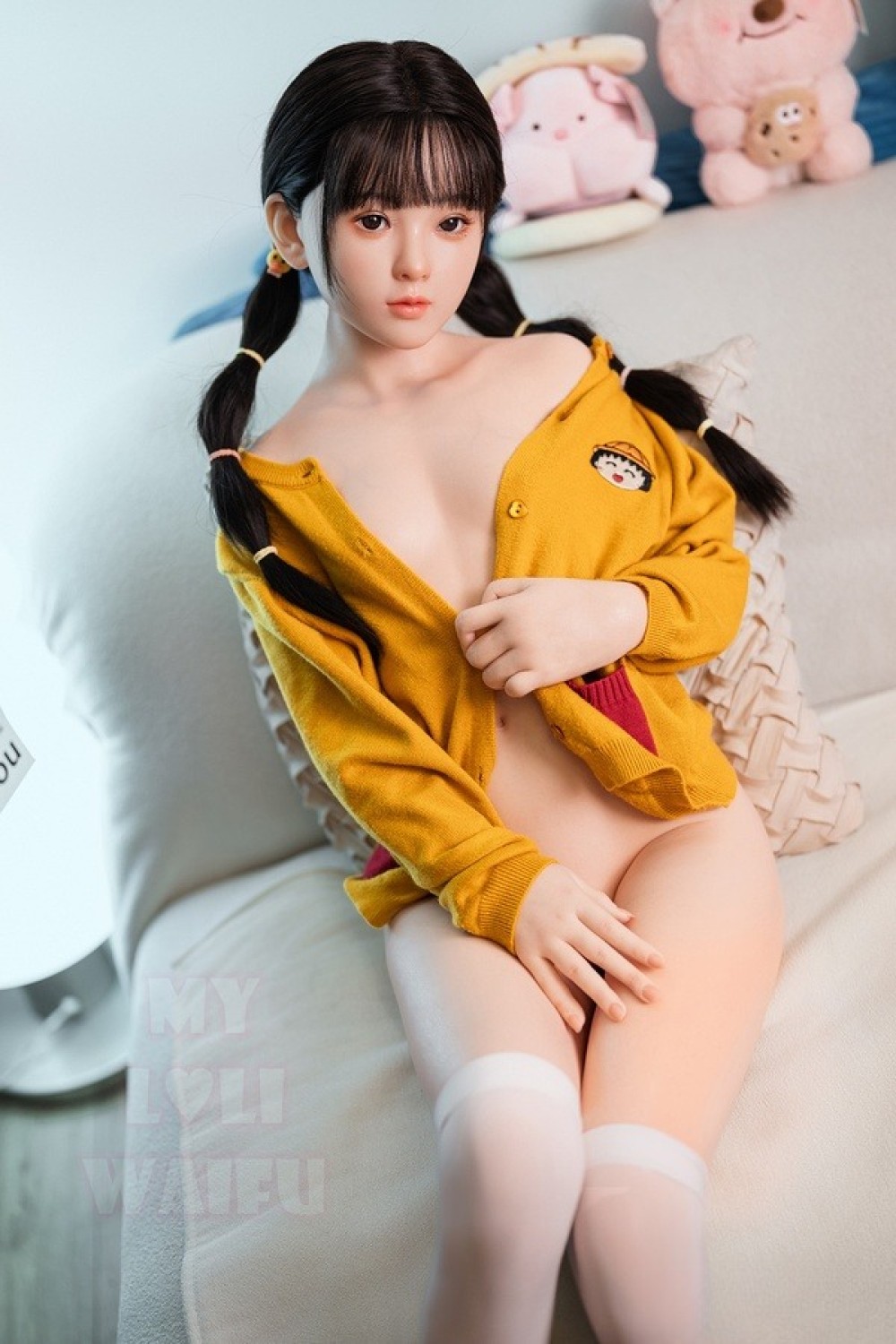 My Loli Waifu 略称MLW 127cm Aカップ 桃Momoヘッド ロり系 メイク選択可能 フルシリコン製ラブドール