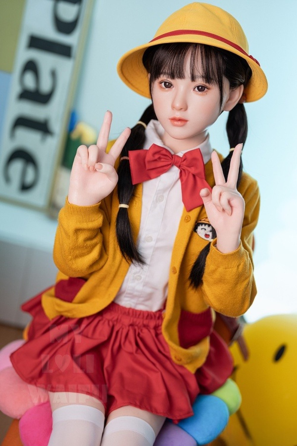 My Loli Waifu 略称MLW 127cm Aカップ 桃Momoヘッド ロり系 メイク選択可能 フルシリコン製ラブドール