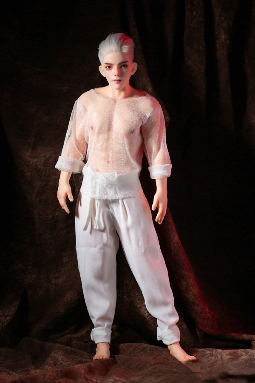 Qita Doll 63cm 霸天ヘッド 男性 掲載画像は 髪の毛の植毛 フルシリコン製ラブドール