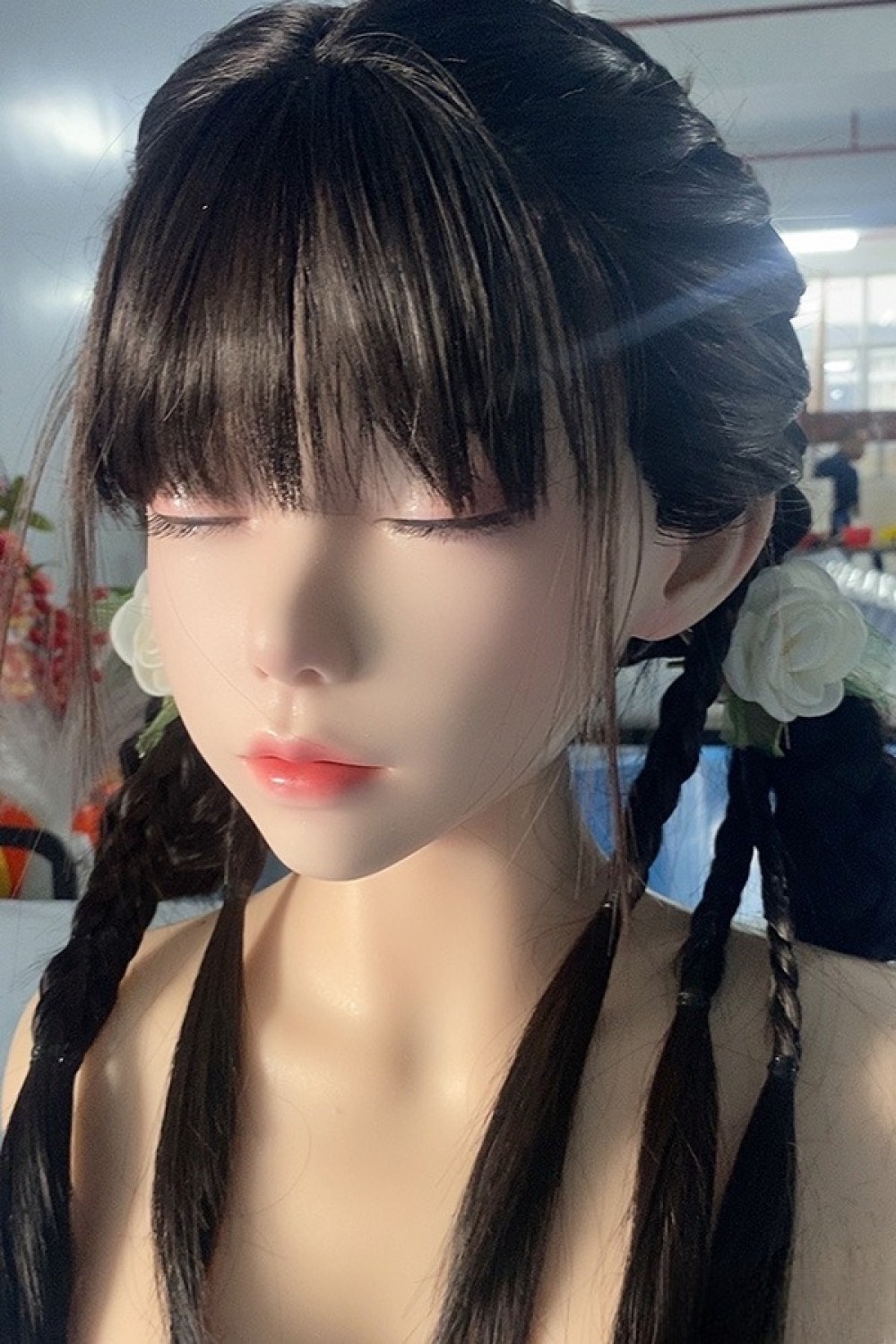 Real Girl L18 瞑り目ヘッド 職人メイク シリコン材質 M16ジョイント お口の開閉可能 ヘッド単体ラブドール