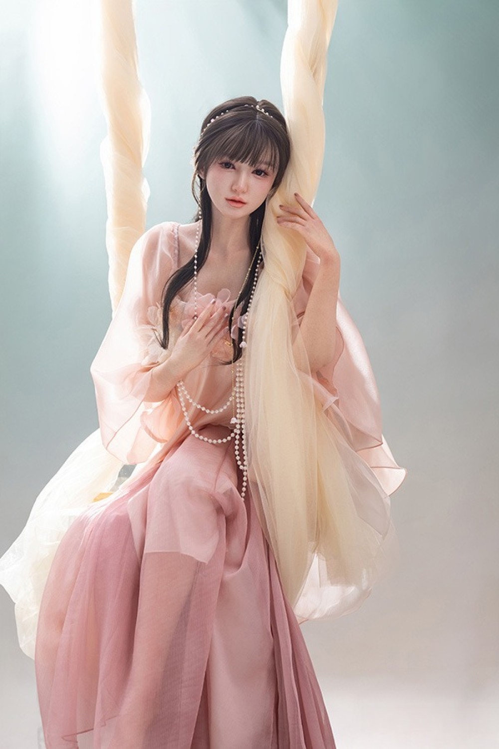 Top Sino【TYPEグラビア】T1230 123cm T1F米悠 miyouヘッド ミニ子 シームレス仕様 掲載画像はアートワークカスタム版 フルシリコン製ラブドール