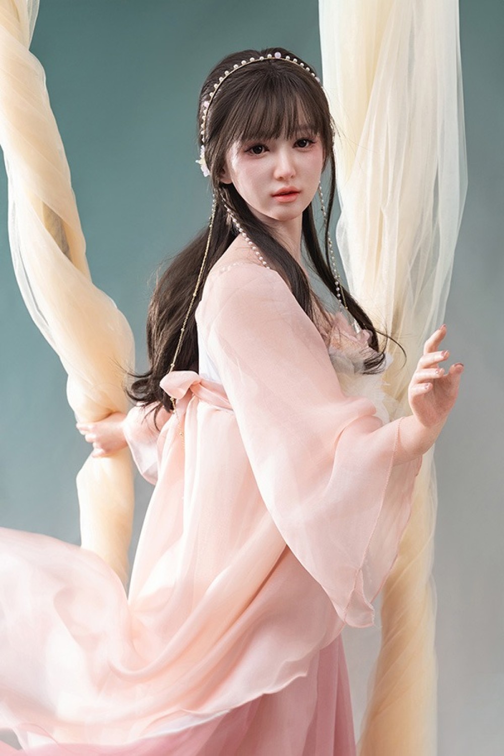 Top Sino【TYPEグラビア】T1230 123cm T1F米悠 miyouヘッド ミニ子 シームレス仕様 掲載画像はアートワークカスタム版 フルシリコン製ラブドール