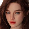 硬めシリコンヘッド（オーラル不可、眉毛と睫毛植毛付き）