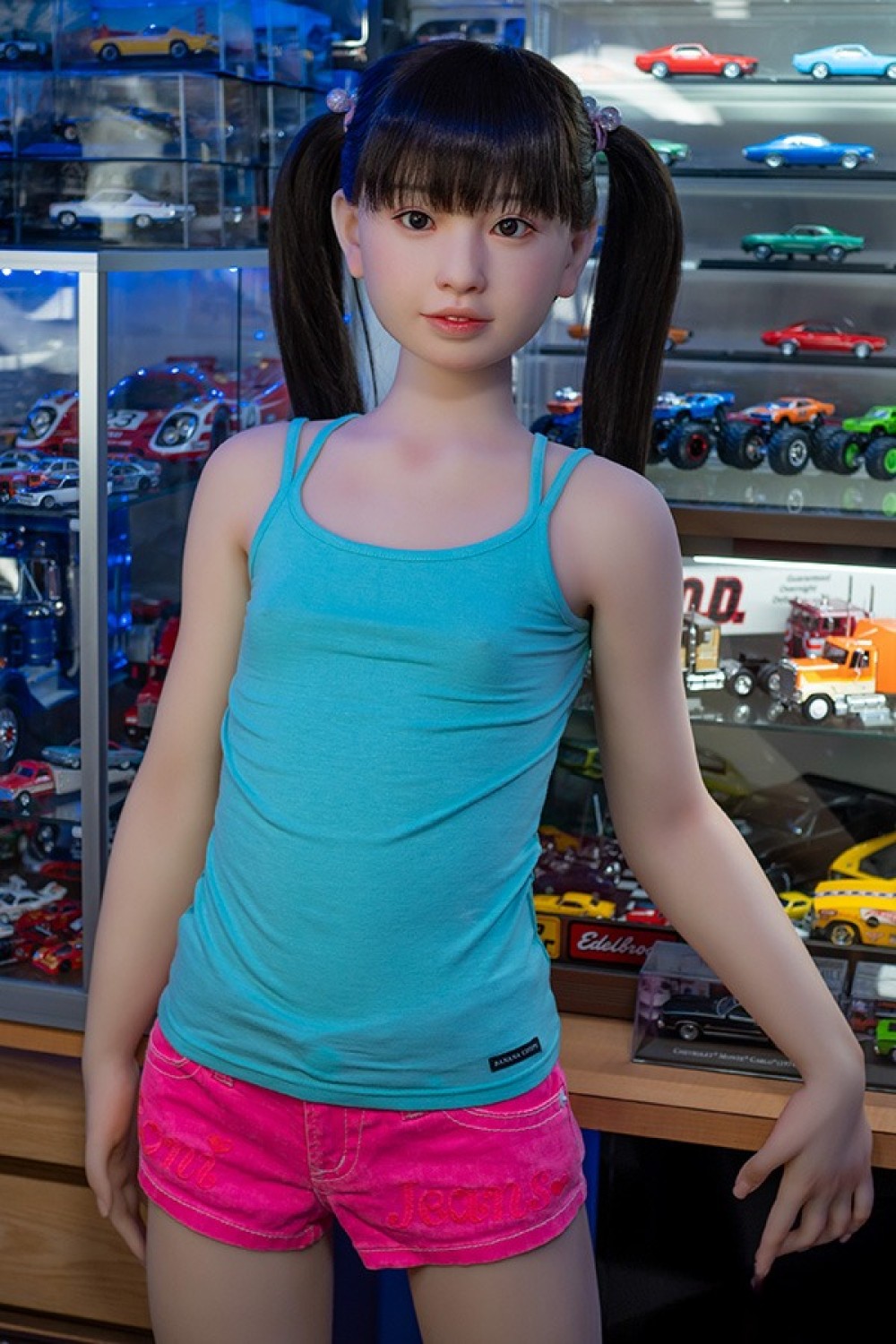 J-cute 149cm バスト平 AGD01ヘッド 掲載画像のボディはリアルメイク付き シリコン製頭部+TPEボディ
