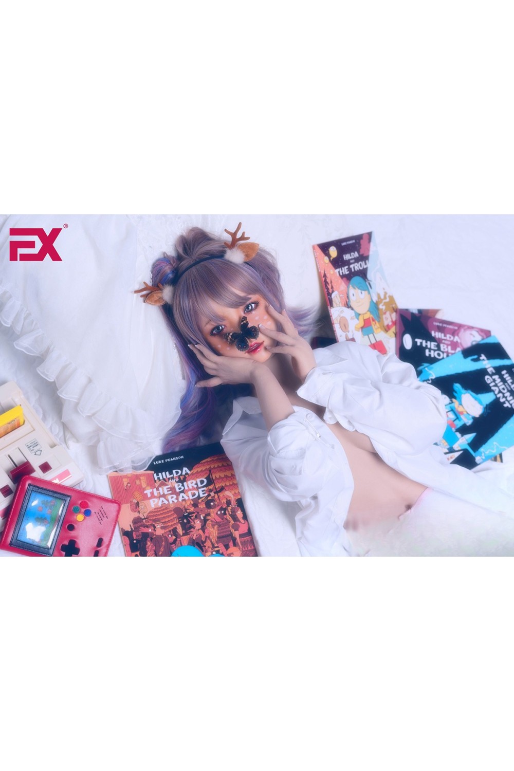 EXDOLL 145cm 蝶ヘッド 動物顔の職人メイク ボディー及びヘッドなど選択可能 カスタマイズ可 高級シリコン材質ラブドール