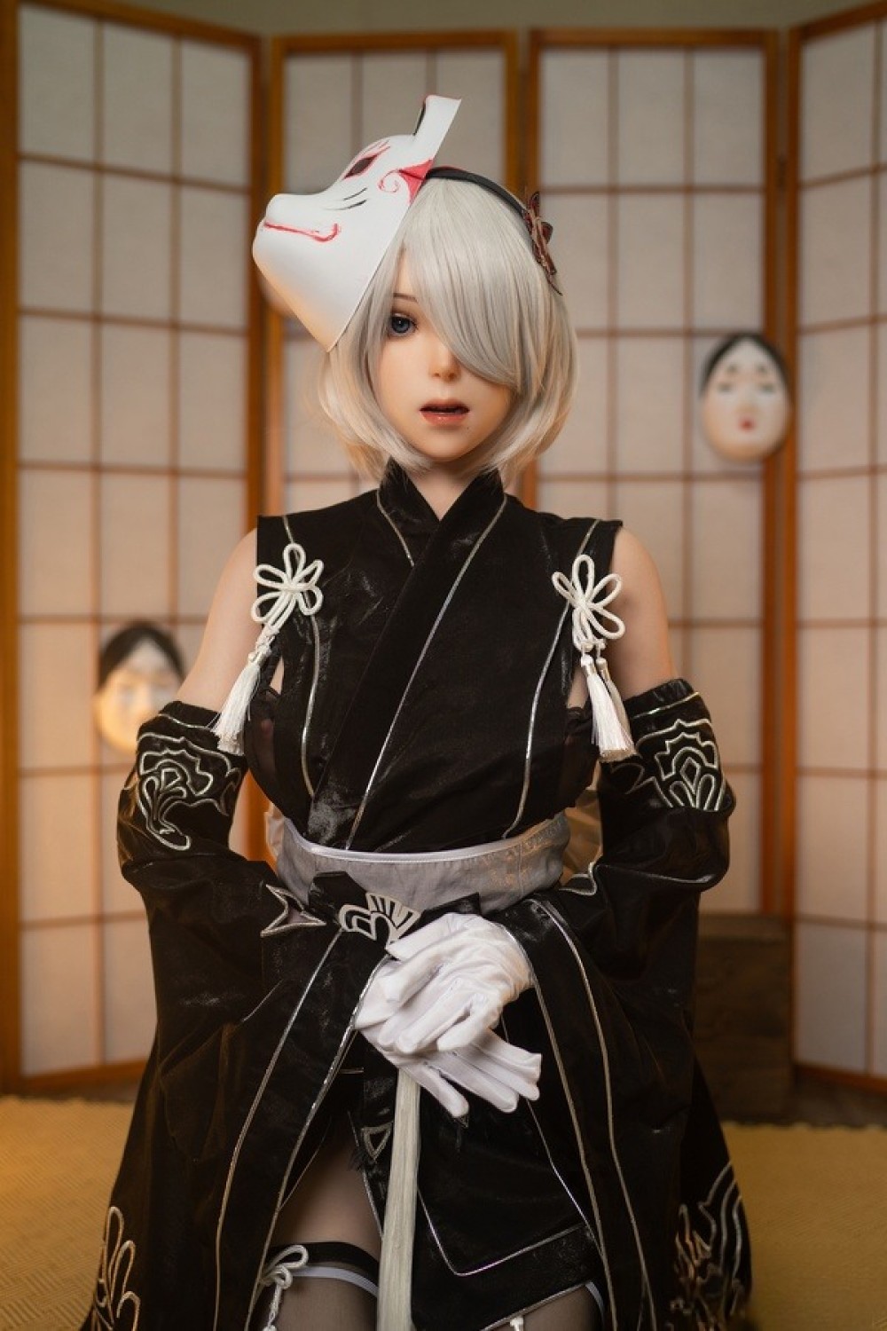 Game Lady 171cm Gカップ YoRHa No.24ヘッド 口開閉機能付き リアルメイク付き 眉毛とまつ毛植毛あり フルシリコン製ラブドール