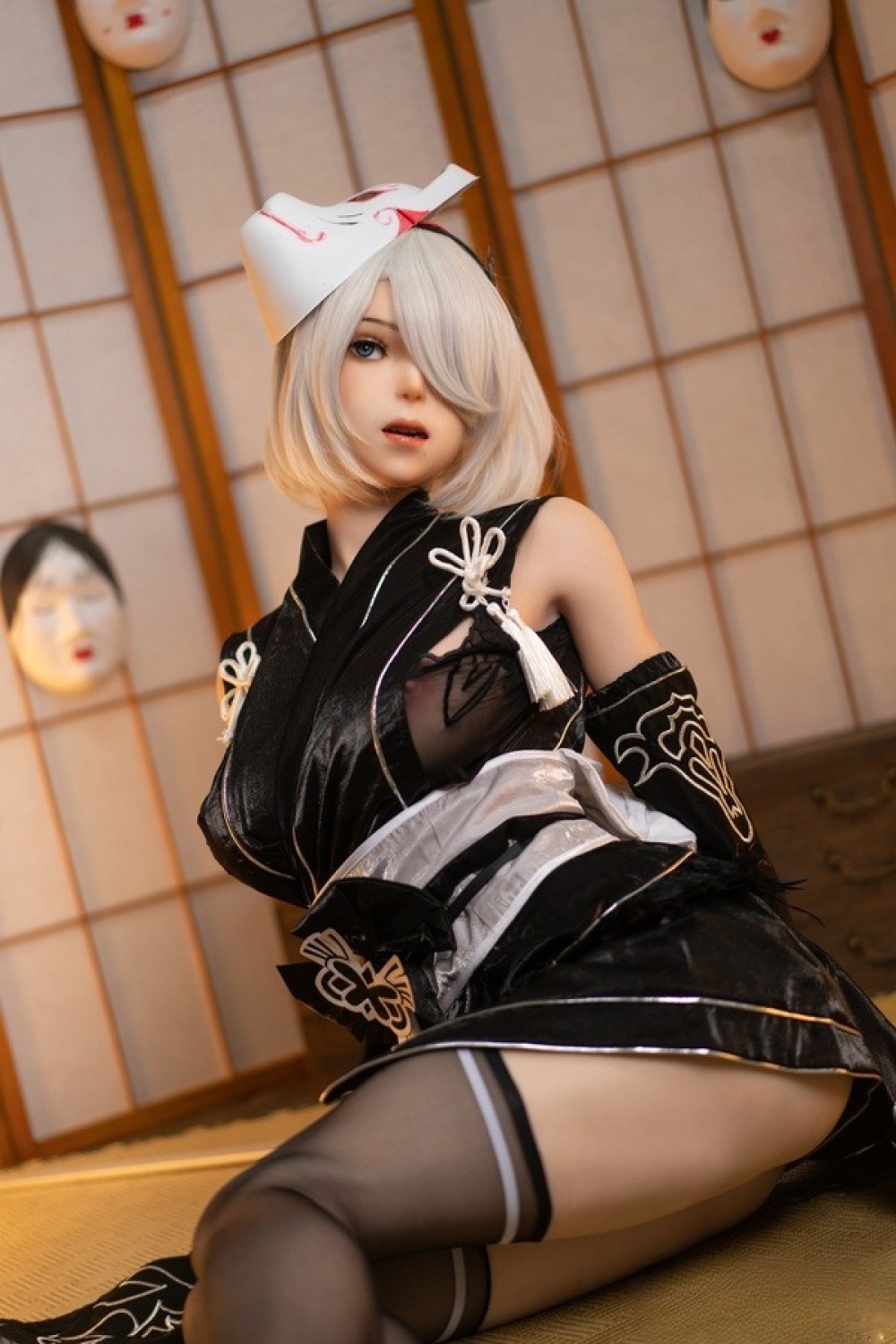 Game Lady 171cm Gカップ YoRHa No.24ヘッド 口開閉機能付き リアルメイク付き 眉毛とまつ毛植毛あり フルシリコン製ラブドール