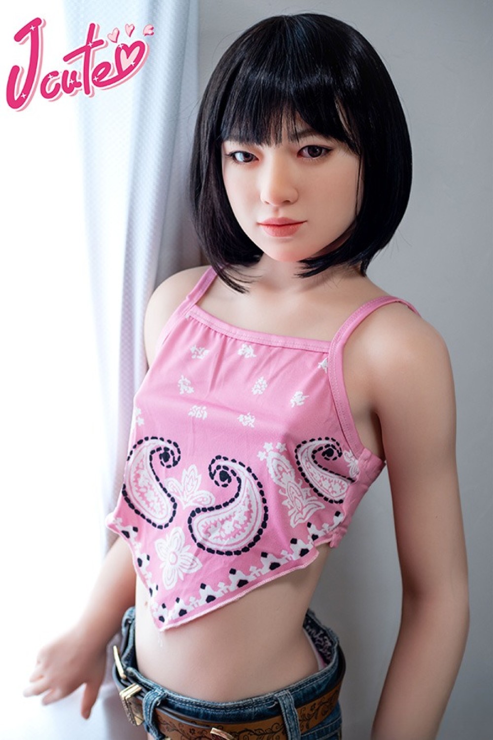 J-cute 133cm バスト平 AGD19 萌咲（もえ）ヘッド 掲載画像は フルシリコン製ラブドール