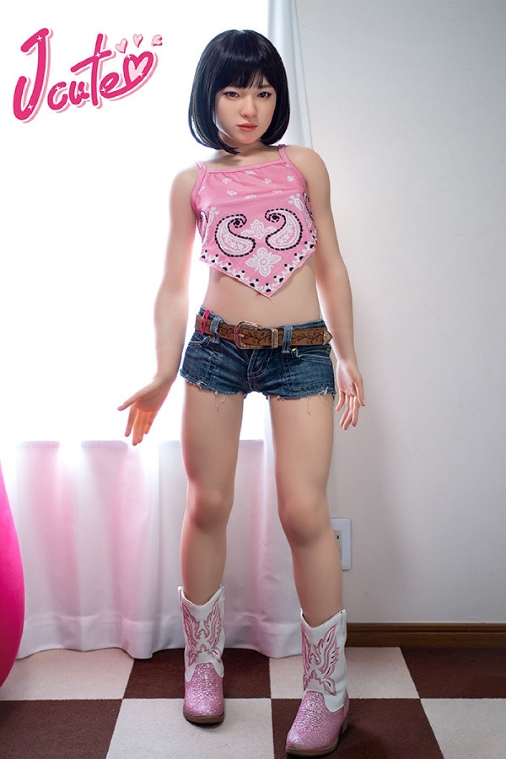 J-cute 133cm バスト平 AGD19 萌咲（もえ）ヘッド 掲載画像は フルシリコン製ラブドール