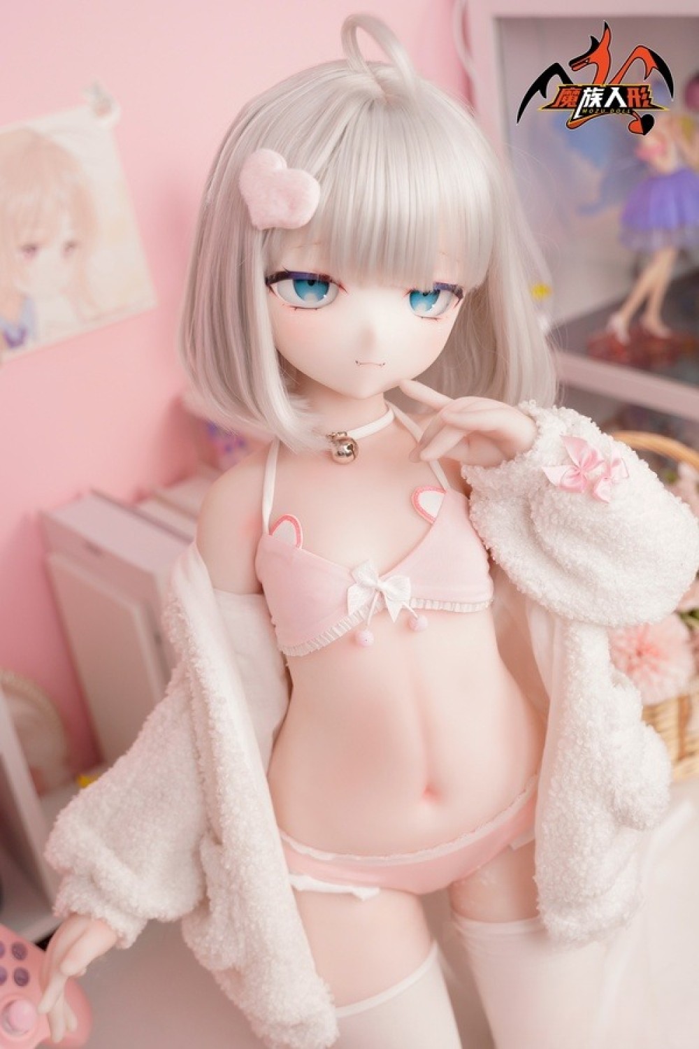 MOZU Doll【SSR級】1/2ドール 二分 85cm バスト小（バスト大のみ生産可） 玲芽（Suzume）ちゃん 6kg ソフトビニール製頭部 TPE製ボディ 肌色＆眼球色＆メイク＆ウィッグ＆衣装は宣材写真と同じ 小型で軽量化で収納しやい 使いやすい