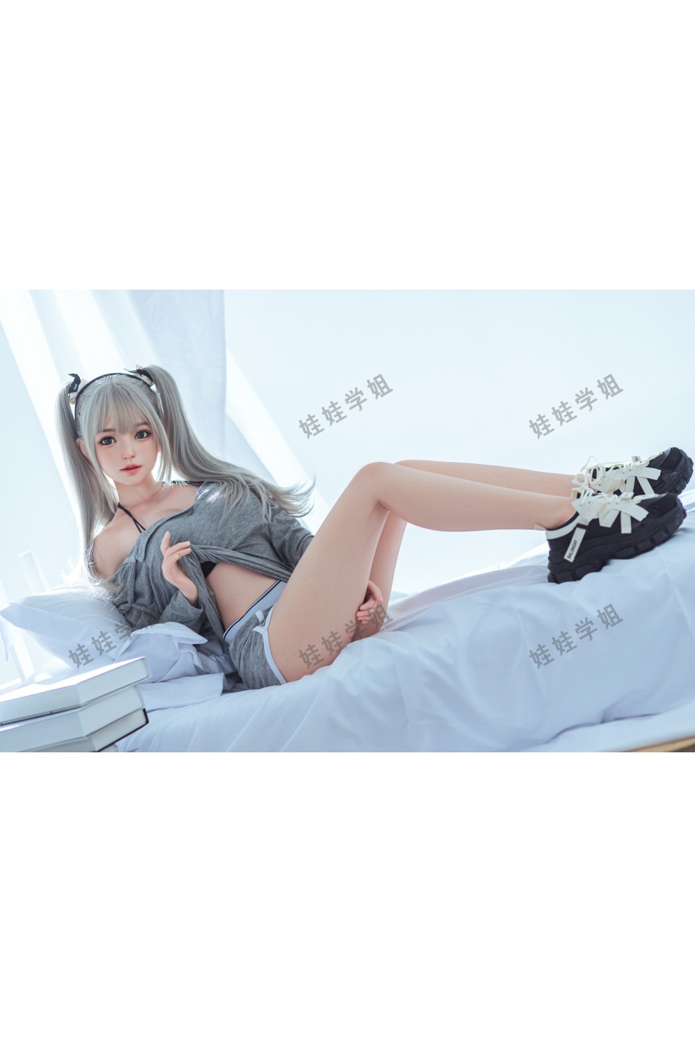 Doll Senior 148cm Cカップ 萌音 軟性シリコンヘッド オーラル機能+口開閉機能あり+模擬口腔付き 掲載画像はフルシリコン製ラブドール