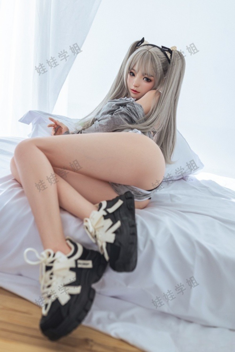 Doll Senior 148cm Cカップ 萌音 軟性シリコンヘッド オーラル機能+口開閉機能あり+模擬口腔付き 掲載画像はフルシリコン製ラブドール