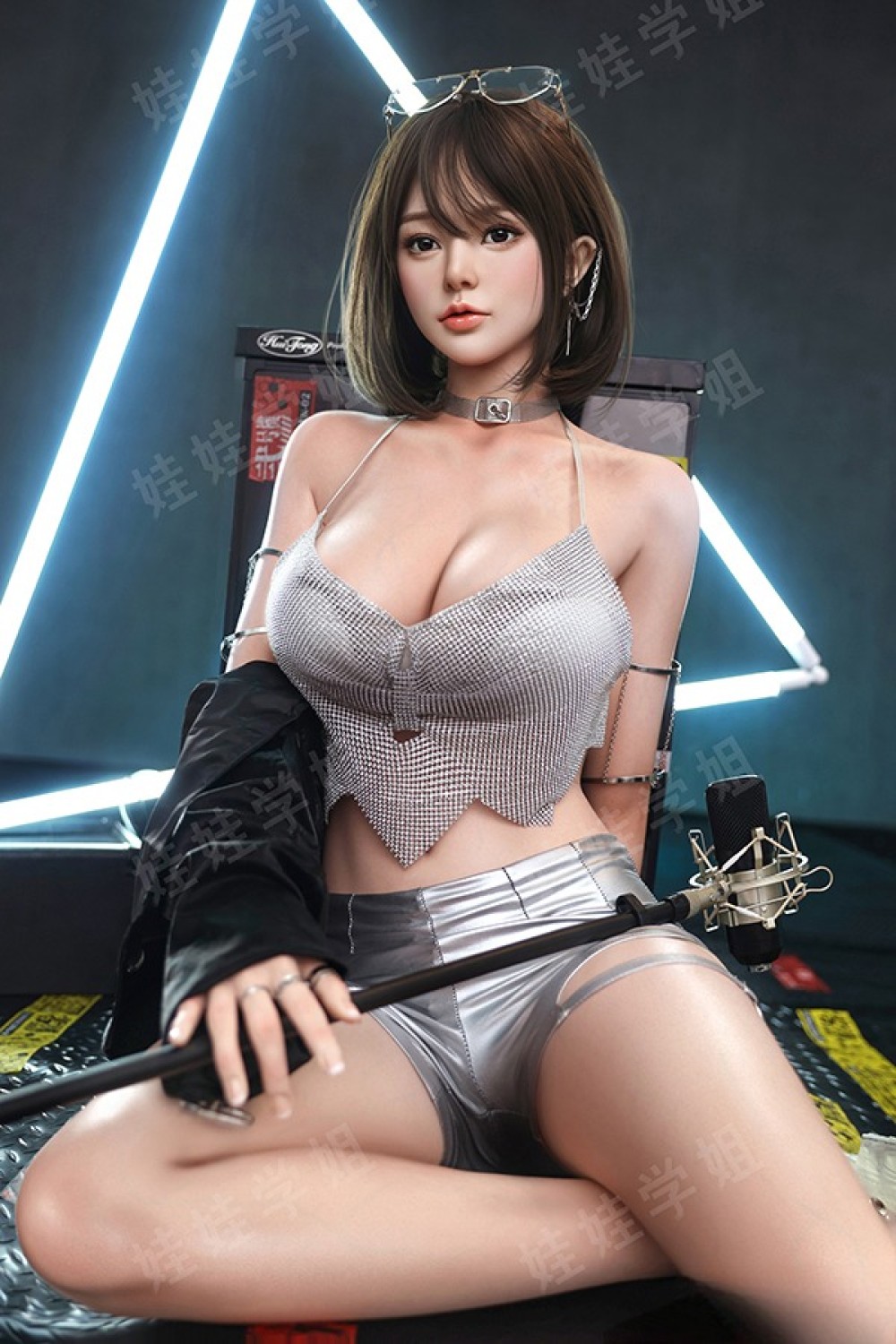 Doll Senior 168cm Fカップ 歌姬（Geji）軟性シリコンヘッド オーラル機能+口開閉機能あり+模擬口腔付き 掲載画像はフルシリコン製ラブドール
