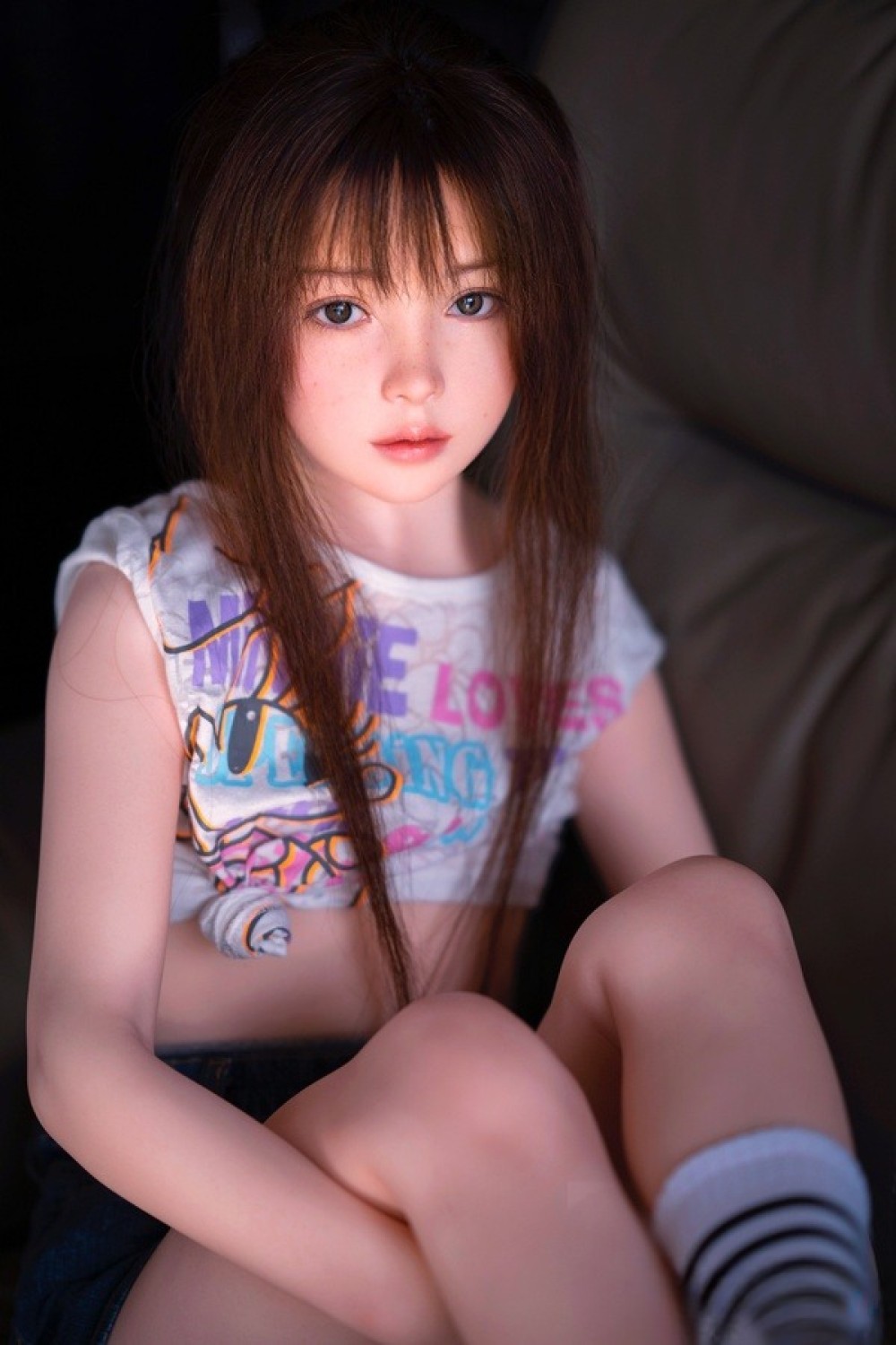 WAXDOLL 142cm 貧乳 GD06ヘッド リアルメイク付き フルシリコン製ラブドール