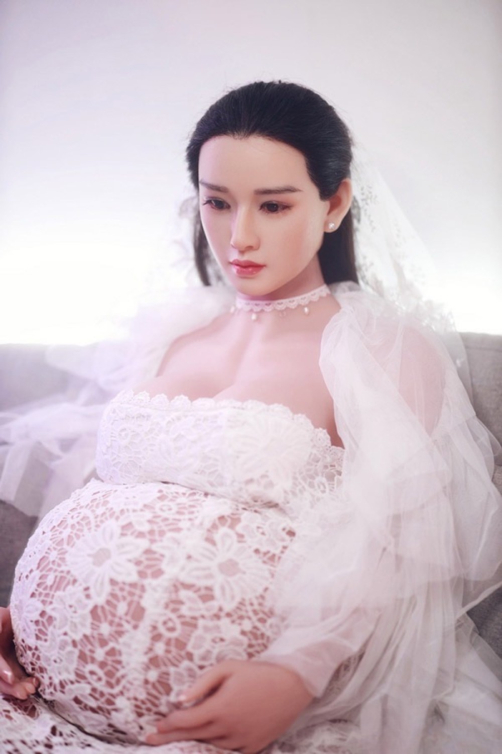JY Doll 160cm 妊婦型 豊満 洁儿ちゃん シリコン頭 tpeボディ
