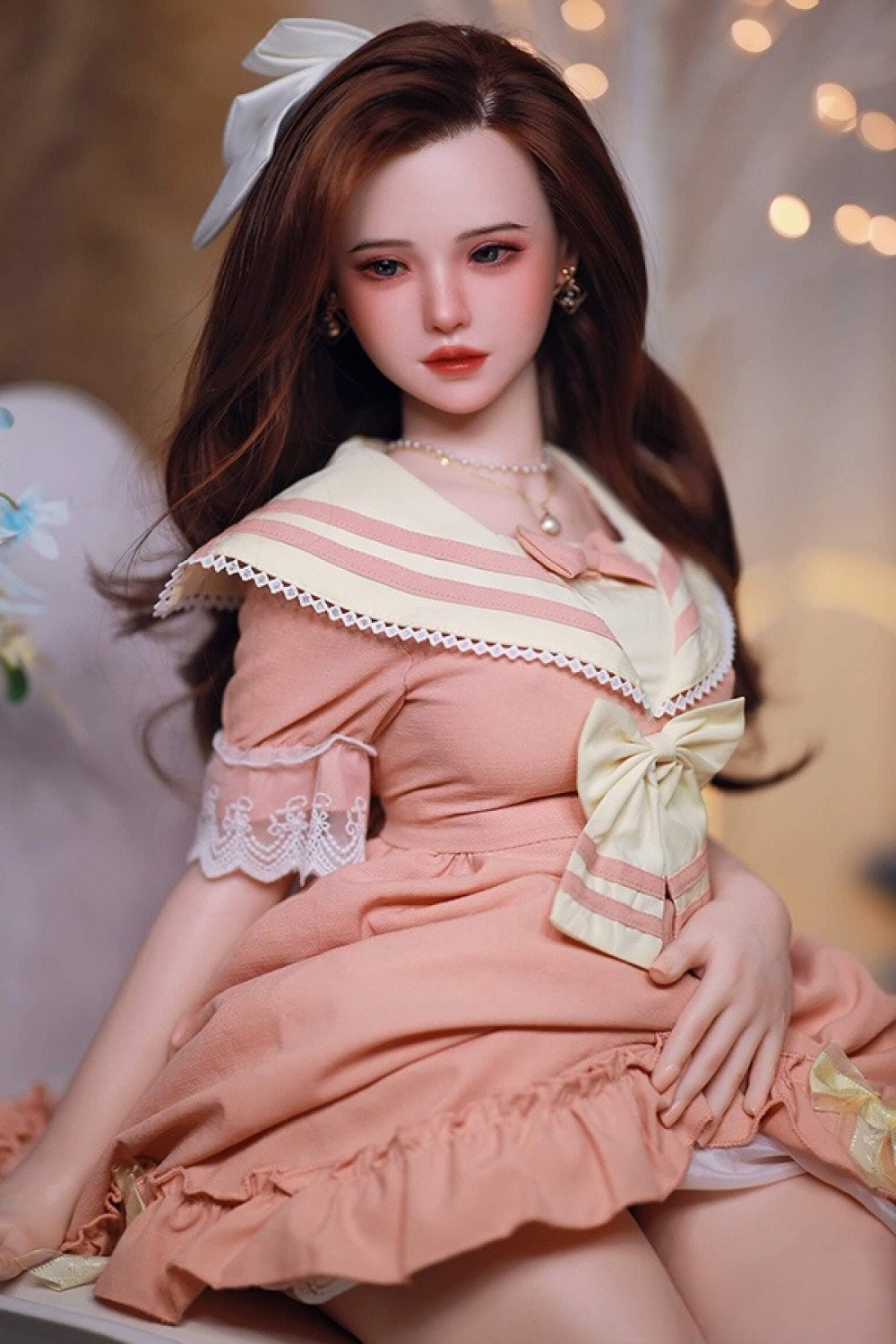 JY Doll 123cm Bカップ 小云兮ヘッド 身体リアルメイク付き フルシリコン製ラブドール