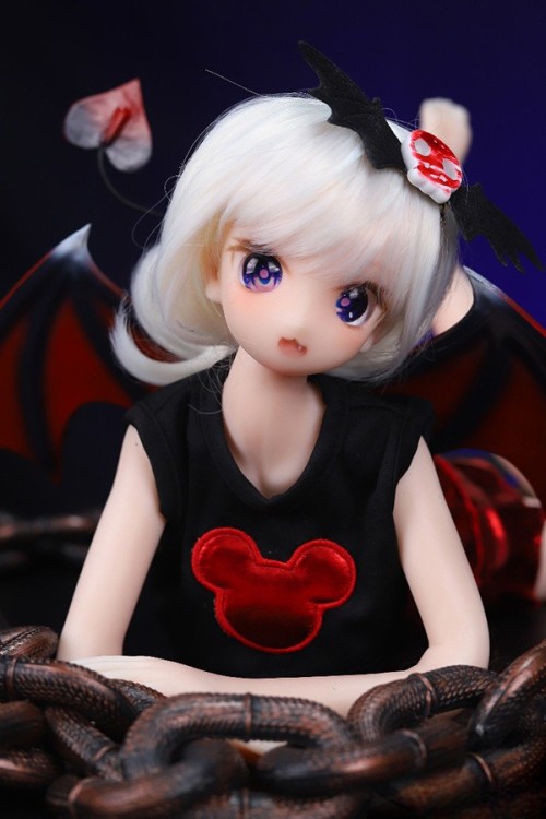 2.6kg フルシリコン製 MOZU 63cm 小悪魔ちゃん 肌色＆眼球色＆メイク＆ウィッグ＆衣装は宣材写真と同じ 小型で軽量化で収納しやい 使いやすい