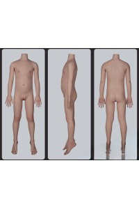 WAXDOLL 120cm バスト平 #G34ヘッド歯付き リアルメイク付き フルシリコン製ラブドール