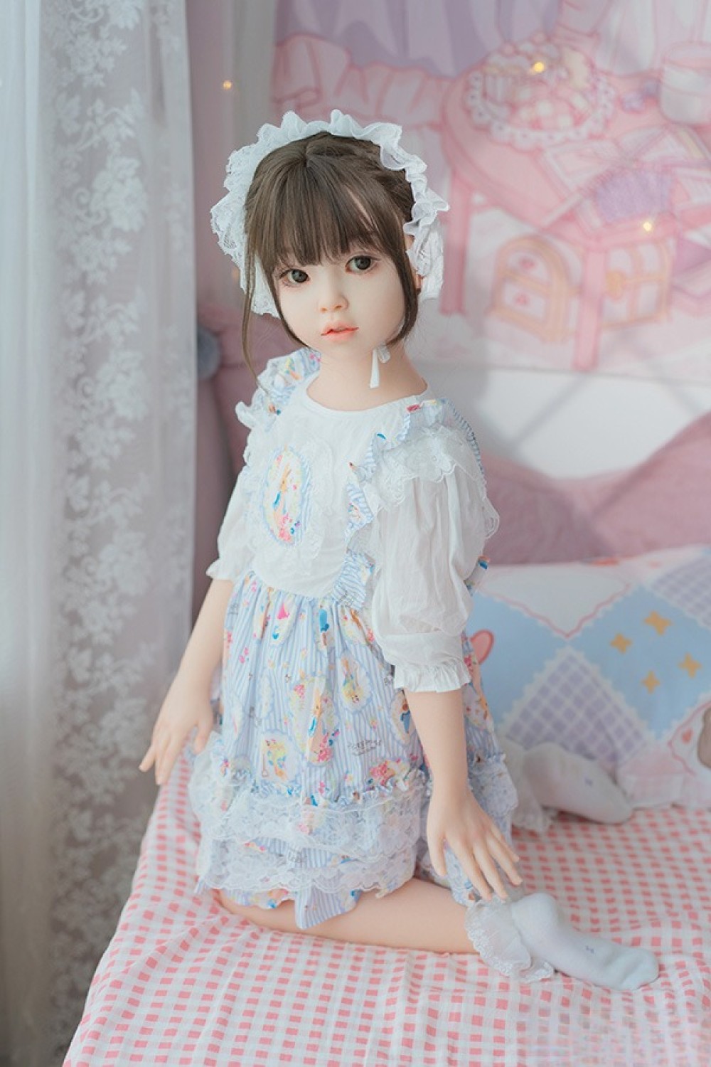 WAXDOLL 110cm バスト平 #G58ヘッド リアルメイク付き フルシリコン製ラブドール