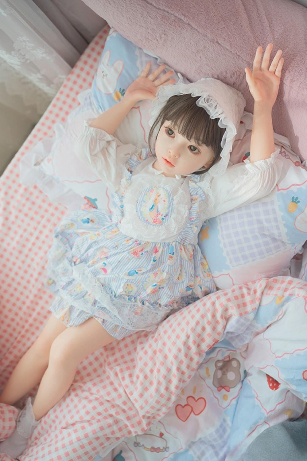 WAXDOLL 110cm バスト平 #G58ヘッド リアルメイク付き フルシリコン製ラブドール