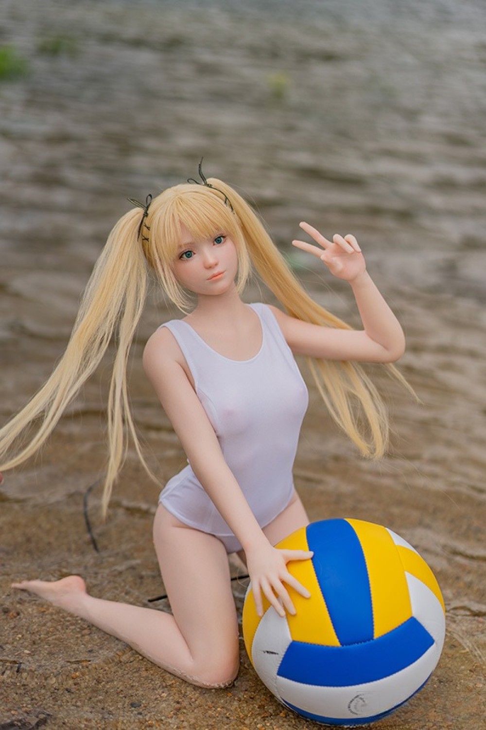 【即納・国内発送・送料無料】WAXDOLL 7kg ミニドール 85cm バスト平 #GF05ヘッド リアルメイク付き フルシリコン製ラブドール